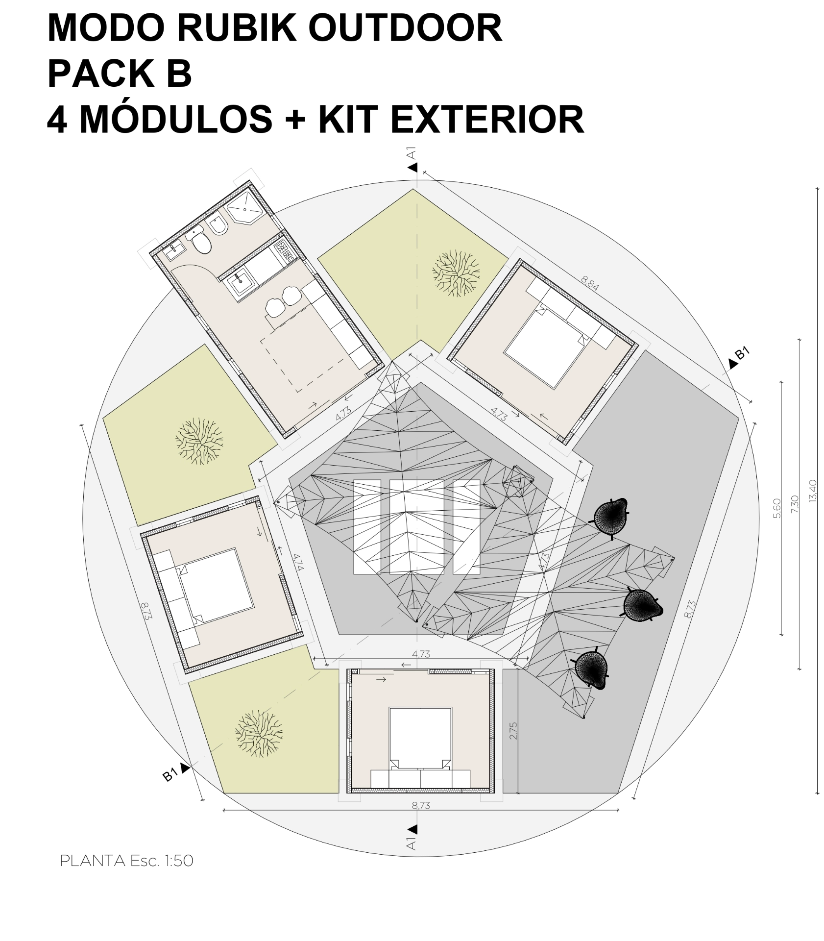 2 M RUBIK OUTDOOR A PLANTAS
